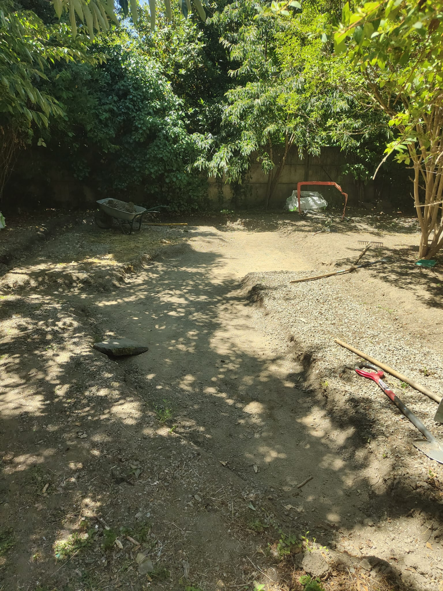 Terrassement d'un jardin de particulier